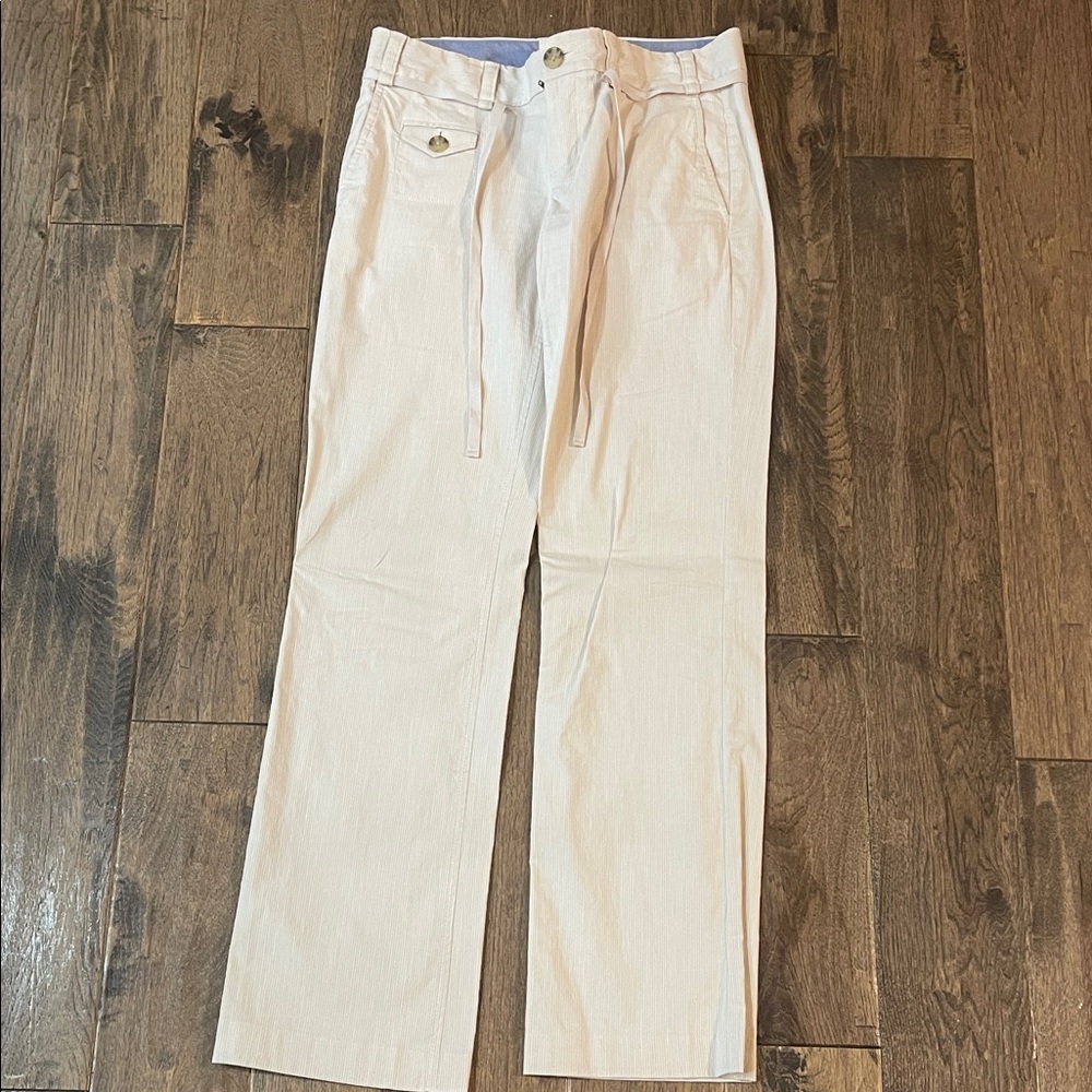 Banana Republic Stylish Cream Pants with Button Details